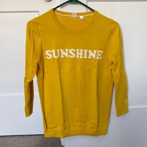 Sunshine lightweight sweater with 3/4 length sleeves